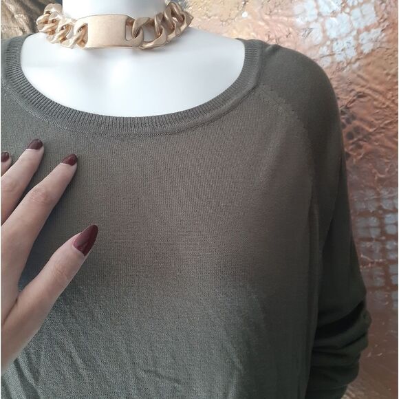 Zara Olive Green Women's Fine Knit Sweater - Picture 9 of 12